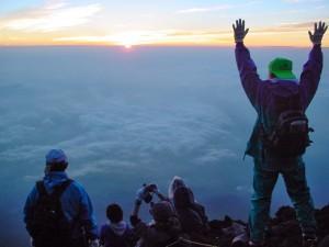 Climbing Mount Fuji, Japan