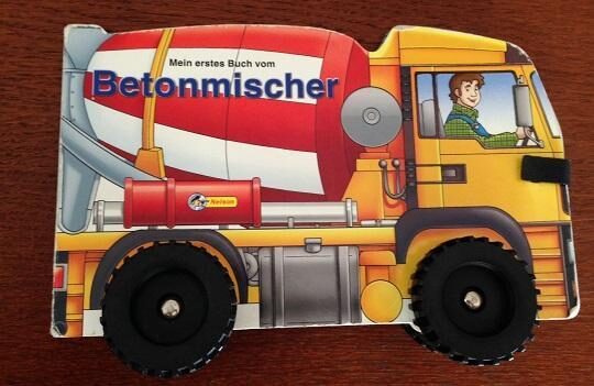 German book for kids about concrete mixers Betonmischer