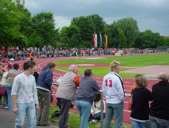 Crowds watching FIFA World Cup training in Germany