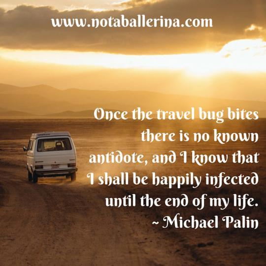 Celebrating my blog's 10th anniversary - Michael Palin quote on the travel bug