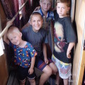 Meeting the local kids on the Trans-Siberian in Russia