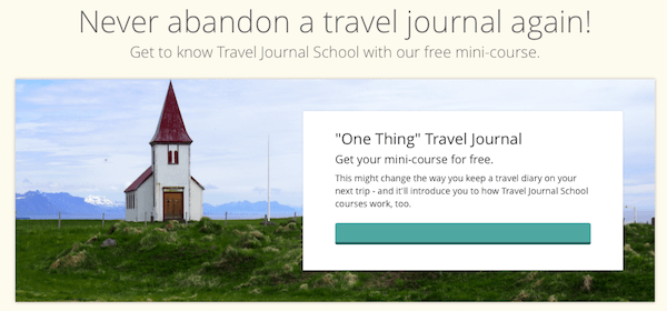 Travel Journal School free mini-course