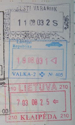 19 passport stamps - hopping through the Baltic States