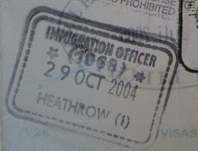 19 passport stamps - London Heathrow