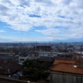 View over Osaka from train near Ikoma
