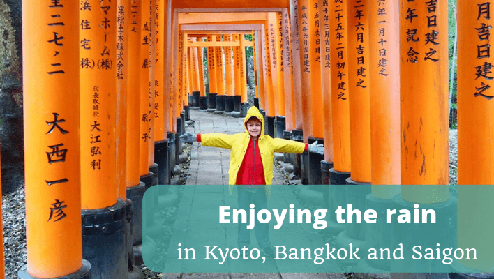 Enjoying the rain in Kyoto Bangkok and Ho Chi Minh City