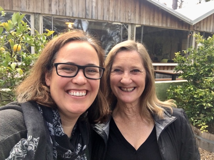 Amanda and Pam at Goanna Cafe in south west Australia
