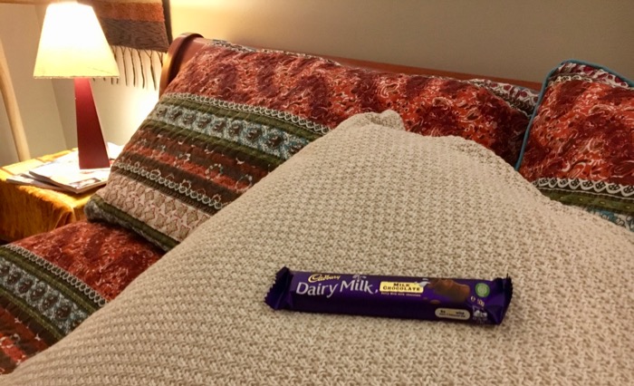 Bunbury visit chocolate on the pillow