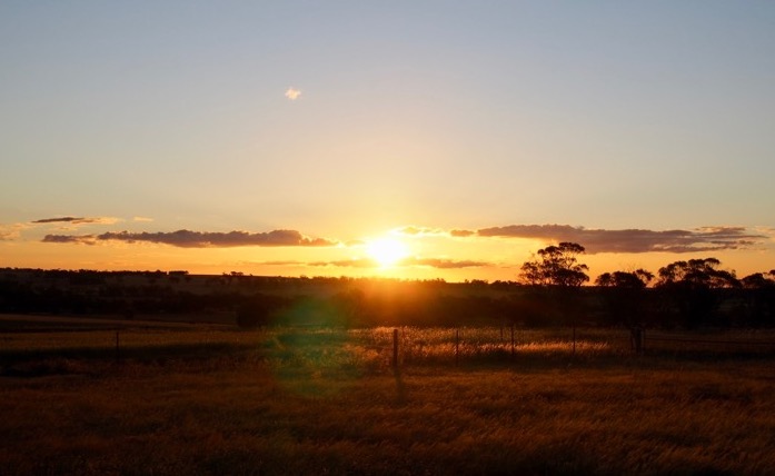 Sunset at Red Farm near Meckering Western Australia