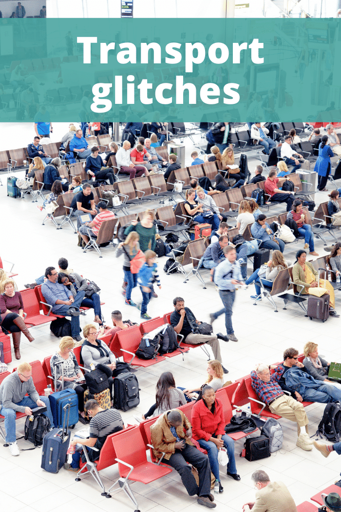 Busy airport lounge - to accompany The Thoughtful Travel Podcast's episode on Transport Glitches