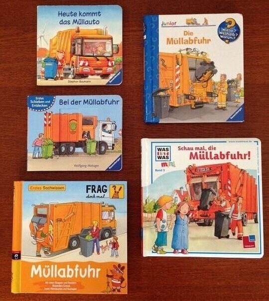 German books for toddlers about garbage trucks